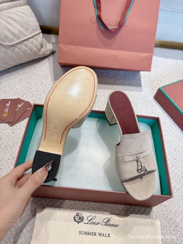 2025 Women LP Beige Suede Heels LY00390