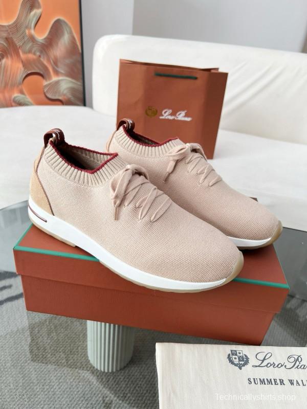 2024 Women Le Parmentier light pink wool knit sneakers MJ00330