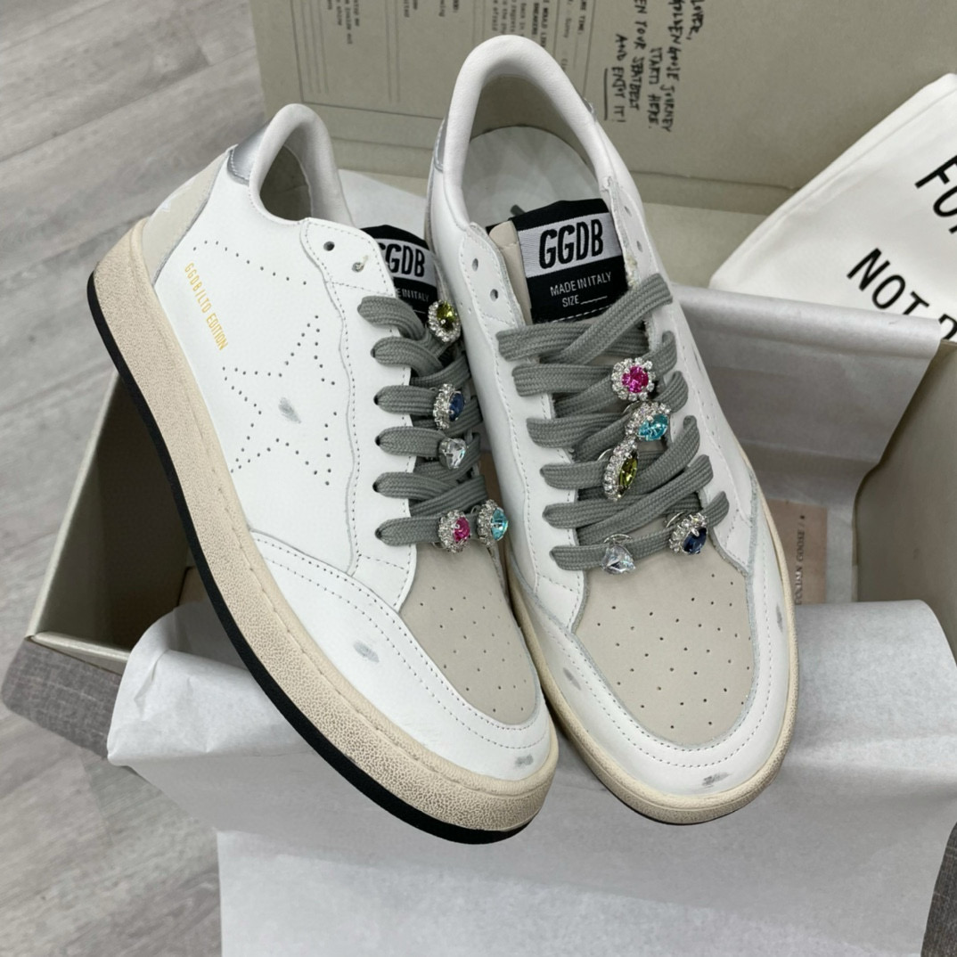 2024 Unisex GGDB white grey leather sneakers MJ00260