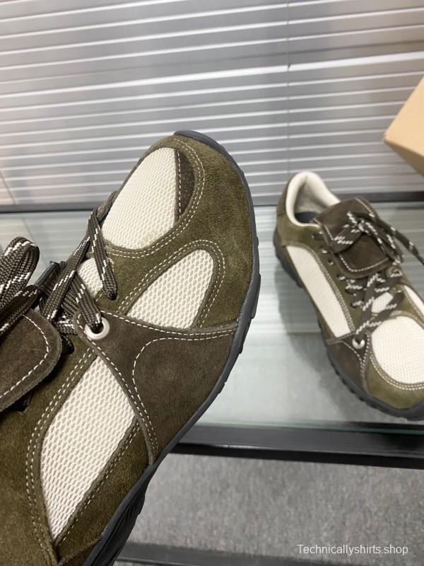 2025 Unisex Puma Brown White Silk Oxford Leather Sneakers KFY00280