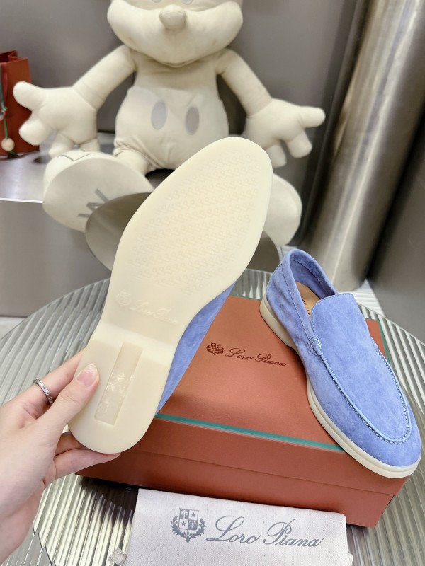 2025 Men LP Blue Suede Loafers LY00260