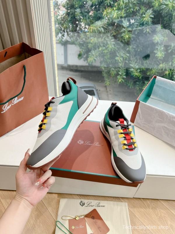 2024 Unisex Le Parmentier Green White Gray Knitted Casual Sneakers Top Version MJ00340