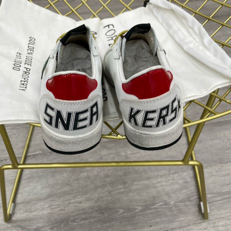 2024 Unisex GGDB White Green Red Leather Suede Low Top Sneakers MJ00260