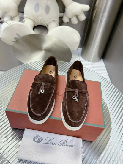 2024 Men LP Brown Suede Loafers MJ00270