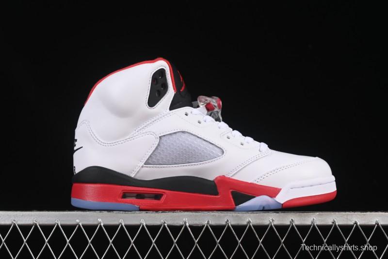 Nike Air Jordan 5 Retro Fire Red Black Tongue Basketball Shoes - HQ7978-101