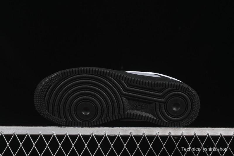 Nike Air Force 1 '07 Low Black Silver Court Low-Top Casual Sneakers - ZH0316-085