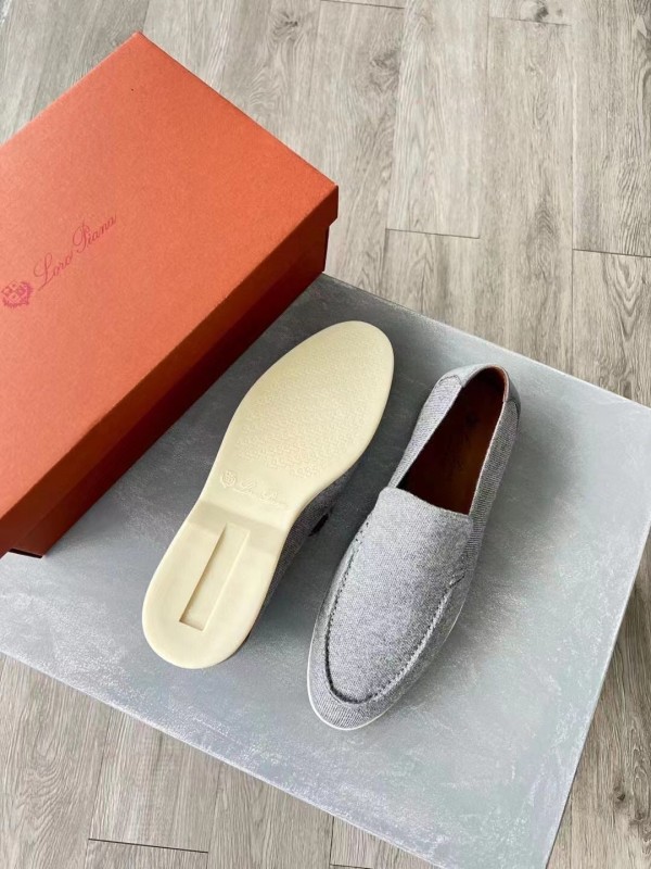2025 Unisex Le Parmentier Grey Wool Blend Loafers AS00280