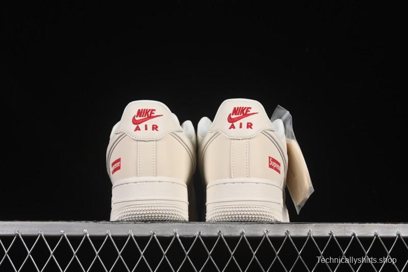 Nike Air Force 1 '07 Low Supreme Collaboration Versatile Beige Casual Sneakers - CS5288-011