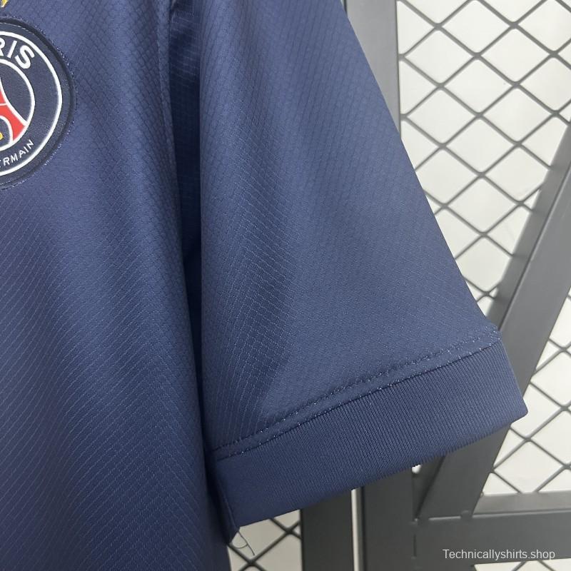 1 Star 24/25 PSG Home Jersey With 25 Champions Printing