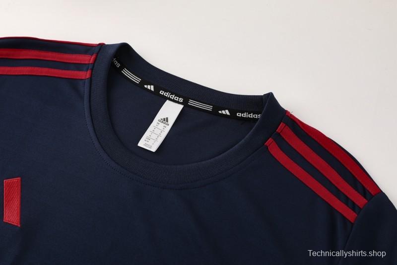 2025 Adidas Black/Red Short Sleeve Jersey+Shorts