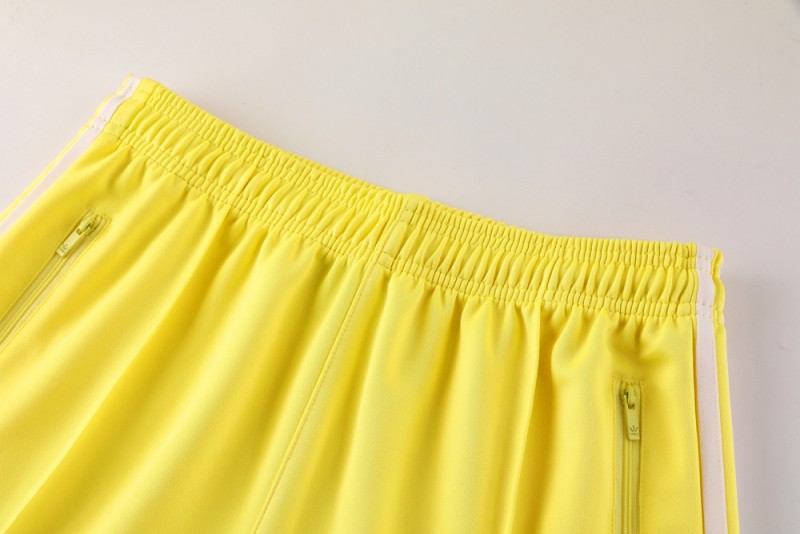 2025 Adidas Original Yellow Full Hoodie Zipper Jacket +Long Pants