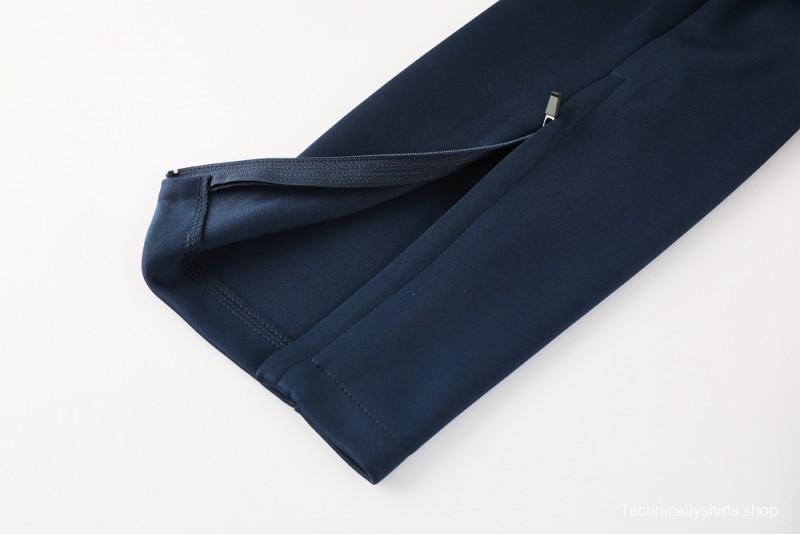2025 Portugal Navy Full Zipper Jacket +Long Pants