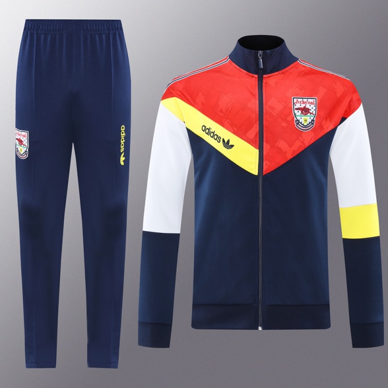 25/26 Arsenal Red/Navy Full Zipper Jacket +Long Pants