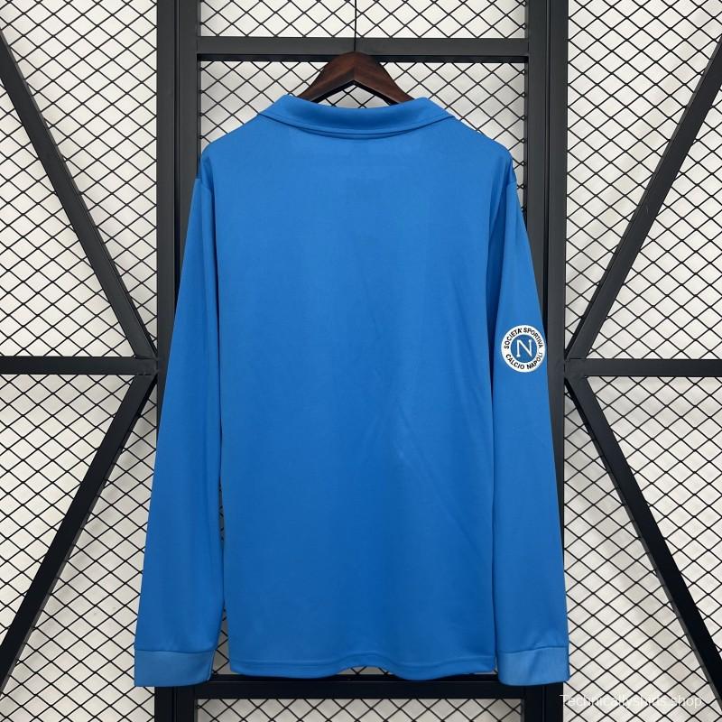 87/88 Retro Long Sleeve Napoli Home Jersey