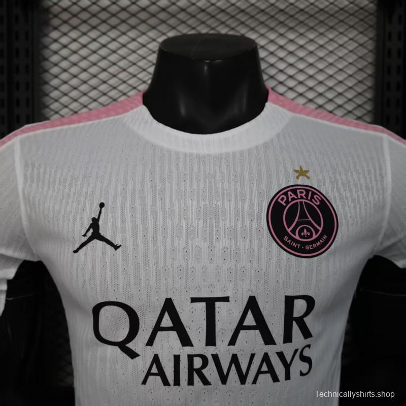 Player Version 25/26 Paris Saint-Germain White with Pink Trim Jersey