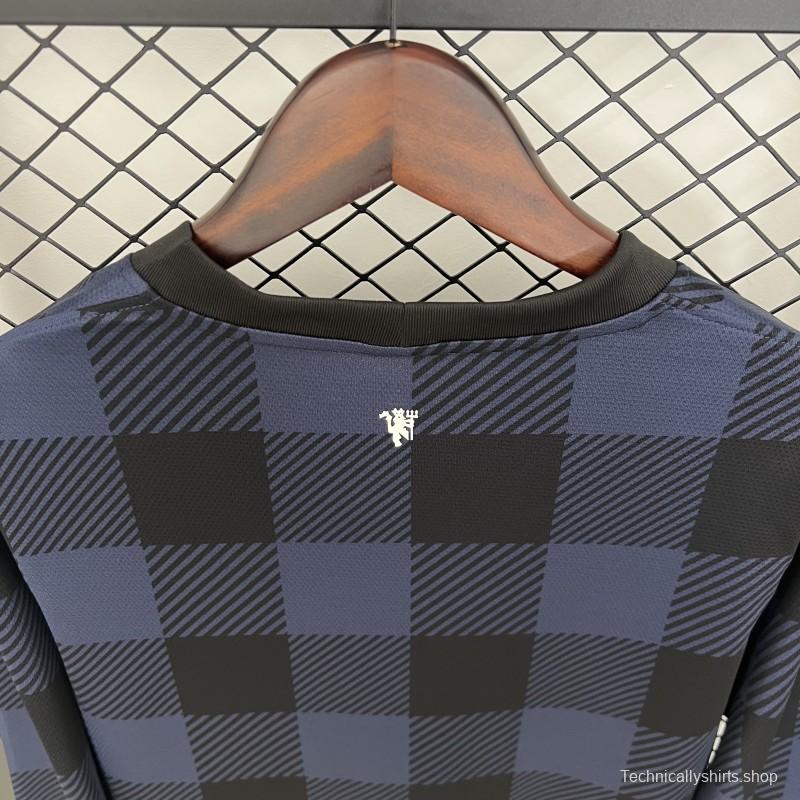 13/14 Retro Manchester United Long Sleeve Black Jersey