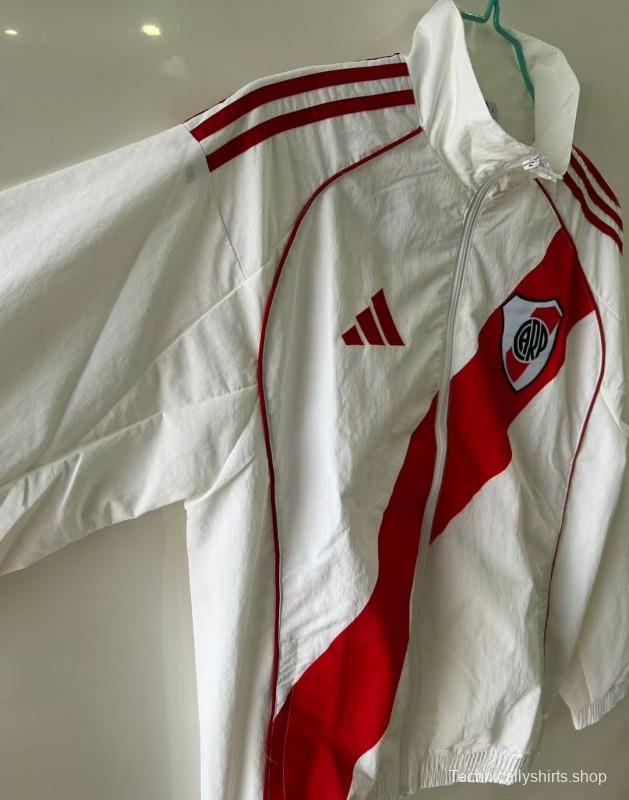25/26 River Plate White Windbreaker