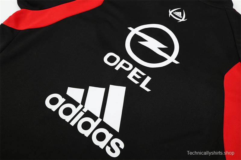 Retro 05/06 AC Milan Black Half Zipper Jacket+Long Pants