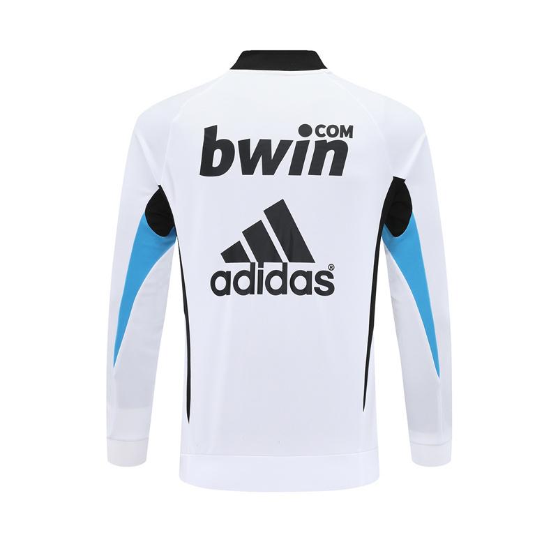 Retro 08/09 Real Madrid White Half Zipper Jacket+Long Pants