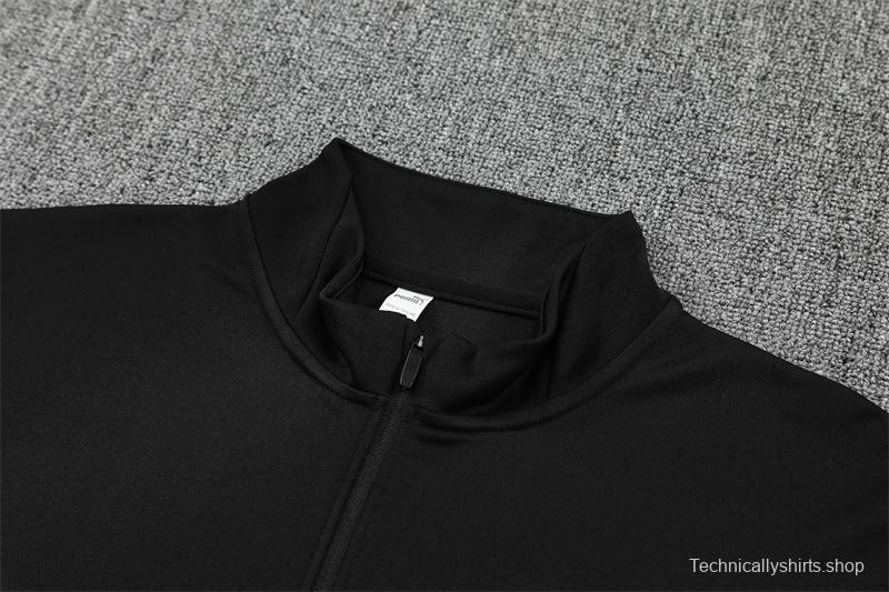 25/26 Manchester City Black Half Zipper Jacket+Long Pants
