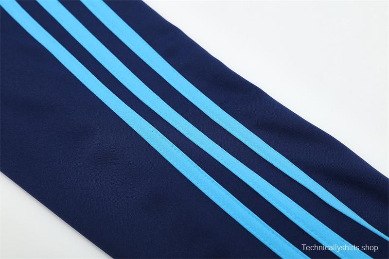 Retro 09/10 Real Madrid Royal Blue Half Zipper Jacket