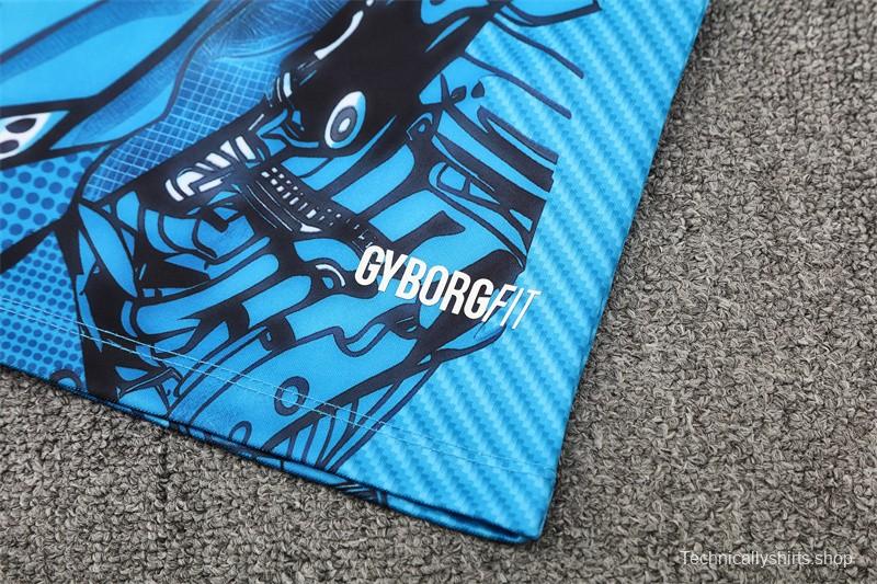 25/26 Napoli Light Blue Camouflage Half Zipper Jacket+Long Pants