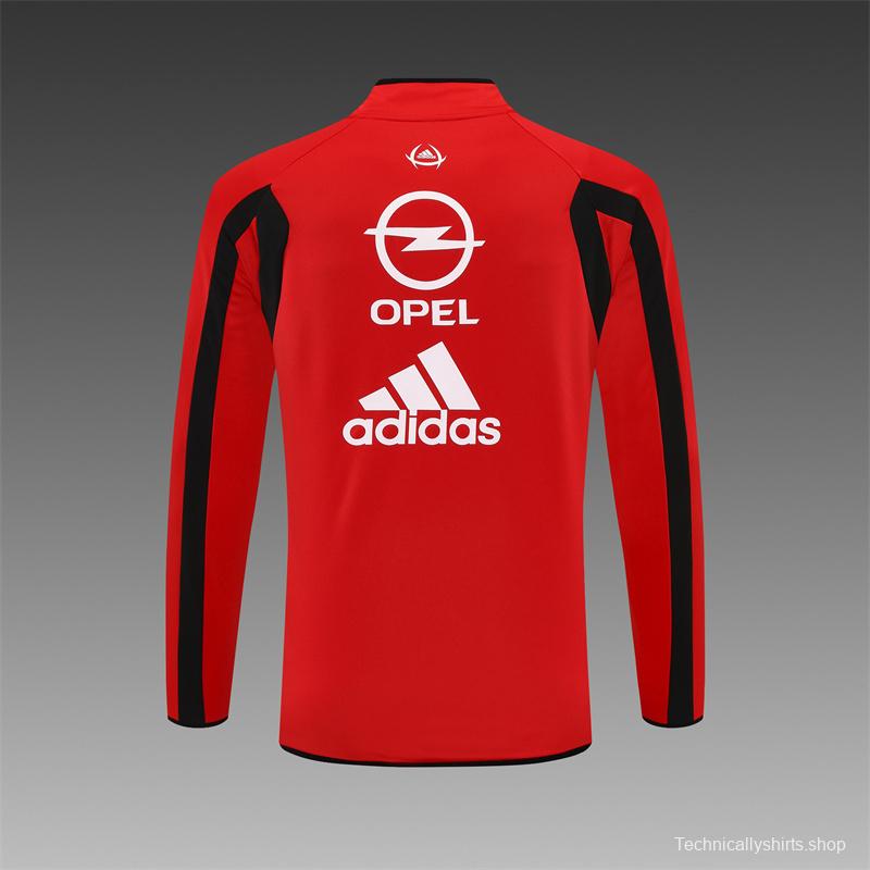 Retro 05/06 AC Milan Red Half Zipper Jacket