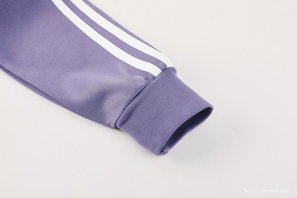 2025 Adidas Purple Full Zipper Jacket + Long Pants