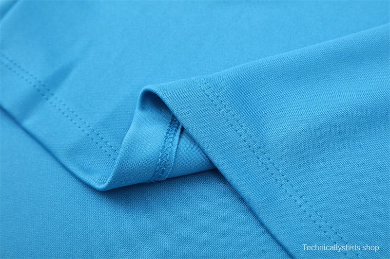 Retro 05/06 Real Madrid Light Blue Half Zipper Jacket