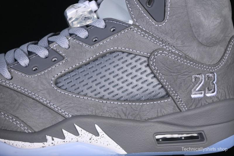 Nike Air Jordan 5 Retro Basketball Shoes with Wolf Grey Design - DD0587-002