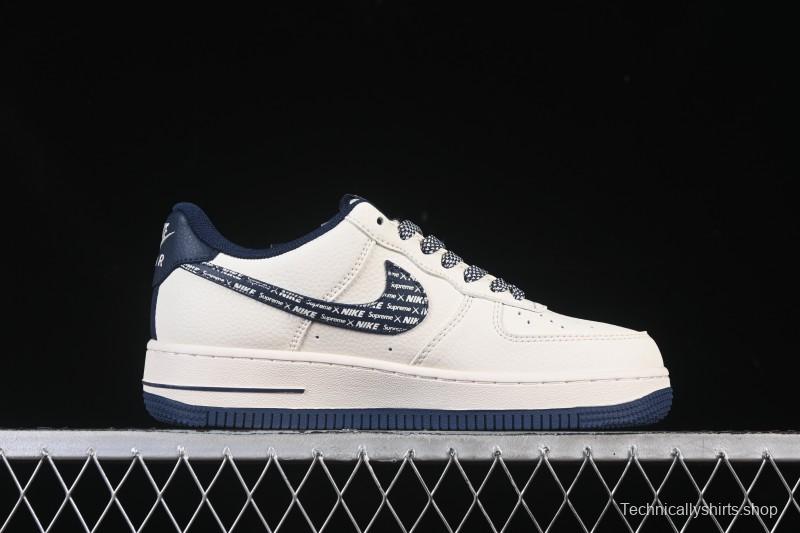 Nike Air Force 1'07 Low Collaboration Beige Camouflage Red Blue Hook Casual Skate Shoes - XD2588-609