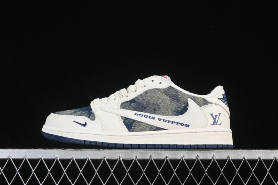 Nike Travis Scott x Fragment Design x Air Jordan 1 Low OG SP AJ1 Low Top Casual Sneakers - LD2028-044