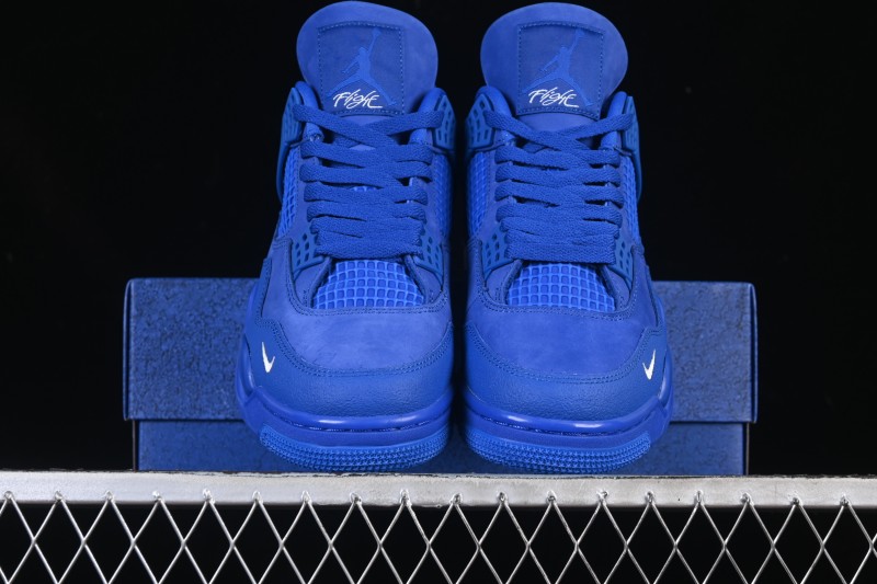 Nike Nigel Sylvester x Air Jordan 4 Retro Blue Collaboration Basketball Shoes - HF4340-400