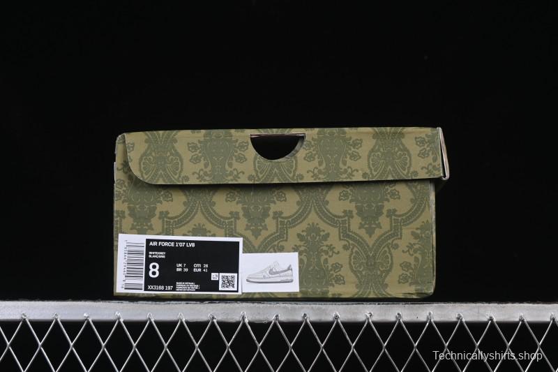 Nike Air Force 1 '07 Low Gucci Collaboration Light Gray Denim Glow-in-the-Dark Low-Top Casual Sneakers - XX3168-197