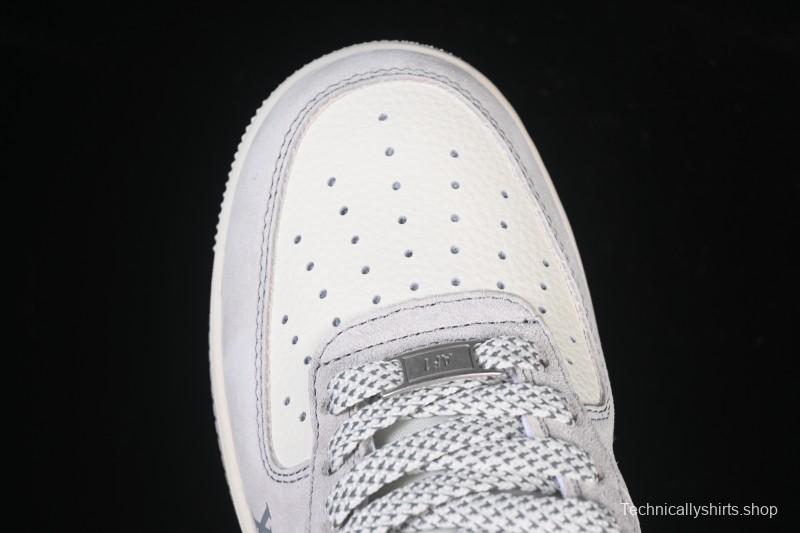 Nike Air Force 1'07 Low LV Collaboration Dual-Tone Gray Graffiti Casual Sneakers - CX5050-Y07