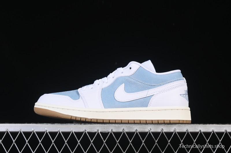 Nike Air Jordan 1 Low Denim Worn Blue Retro Basketball Shoes - HQ2004-400