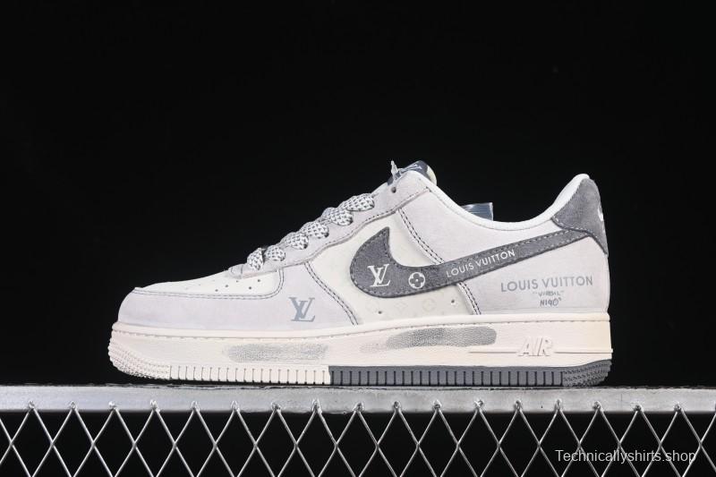 Nike Air Force 1'07 Low LV Collaboration Dual-Tone Gray Graffiti Casual Sneakers - CX5050-Y07