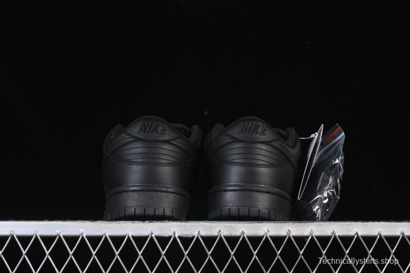 Nike SB Dunk Low Pro ISO Triple Black Skate Shoes - FJ1674-001