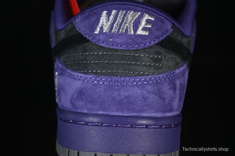 Nike Supreme Dunk SB Dunk Low Casual Skate Shoes Grey Purple - HQ8487-500
