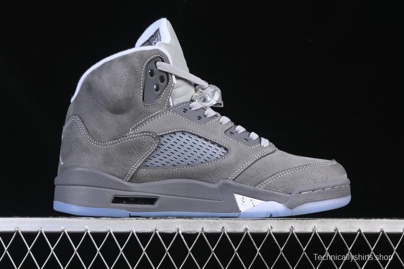Nike Air Jordan 5 Retro Basketball Shoes with Wolf Grey Design - DD0587-002