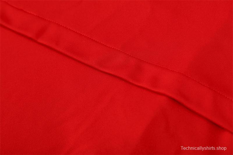 Retro 02/03 Manchester United Red Half Zipper Jacket+Long Pants