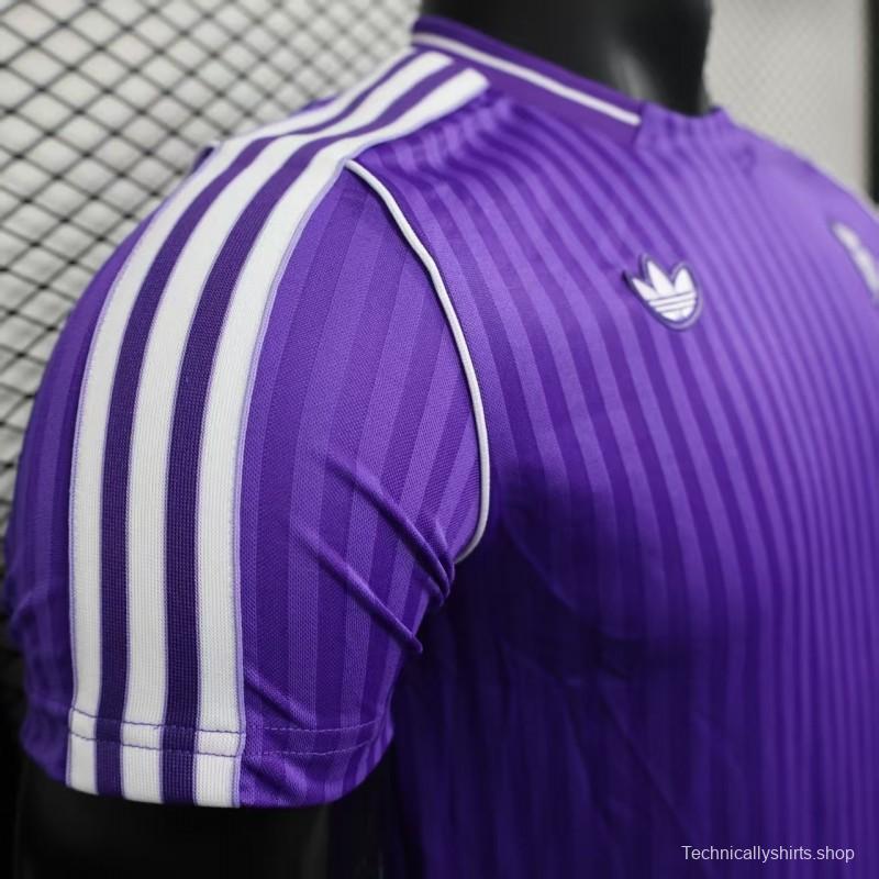 Player Version 25/26 Real Madrid Purple Adidas Original Casual Jersey