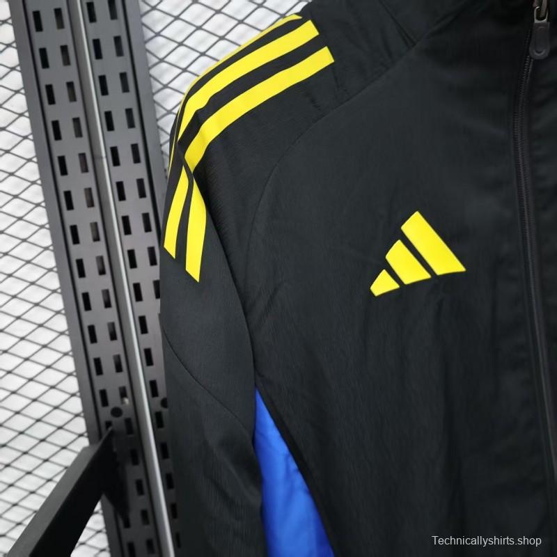 25/26 Manchester United Black Windbreaker (with Inner Lining)