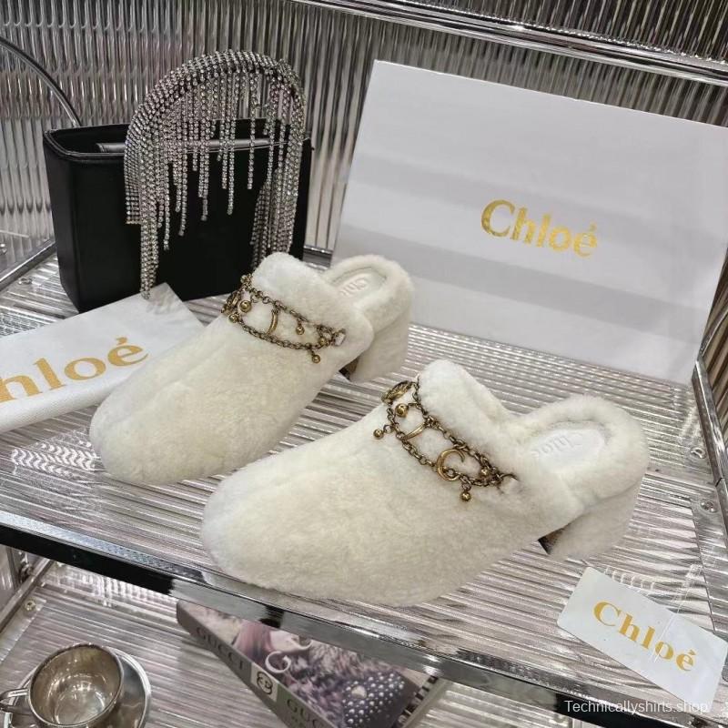 Chloe 2025/SS Real Fur Slippers - LY00320