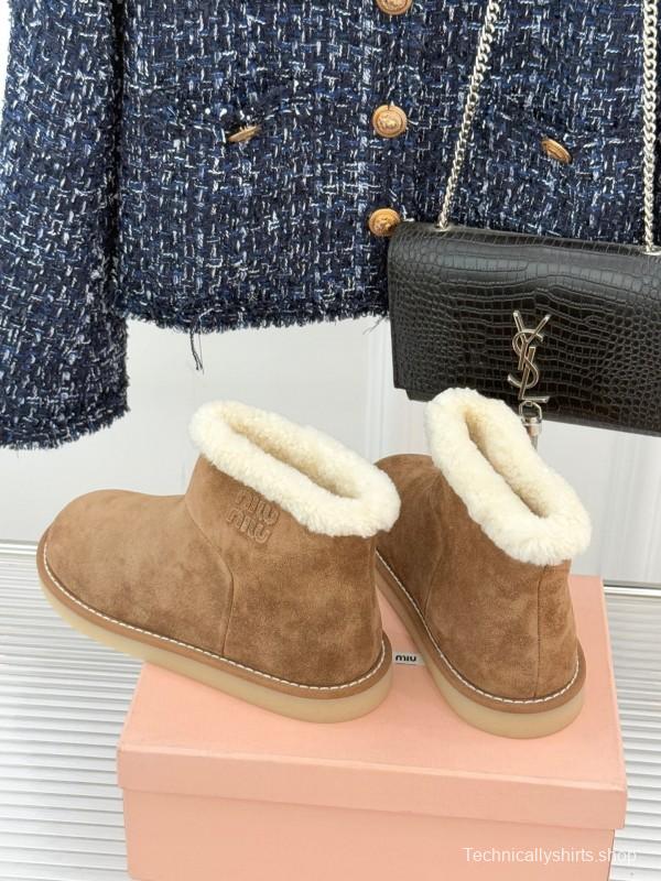 Miu Miu Retro Shearling Platform Snow Boots - KFY00300