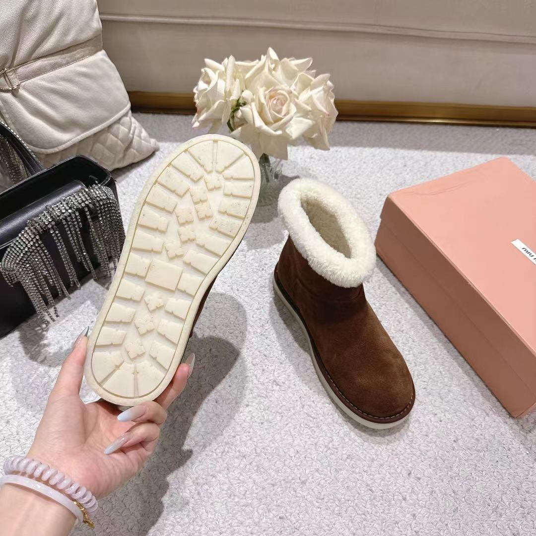 MIU MIU 2025/SS Korean Style Popular Small Potato Snow Boots Upgraded Version - LY00300