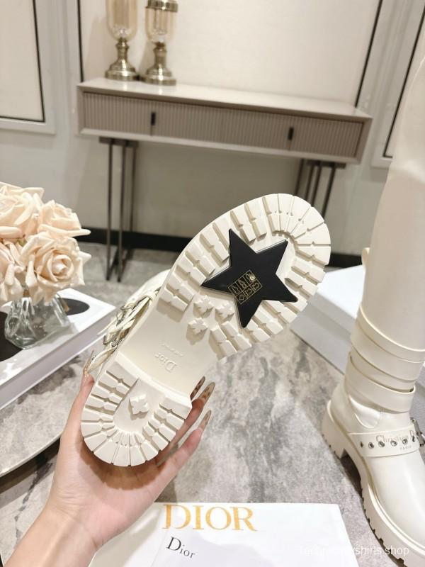 Dior 2025/SS Punk Strap Knee High Boots - KFY00500