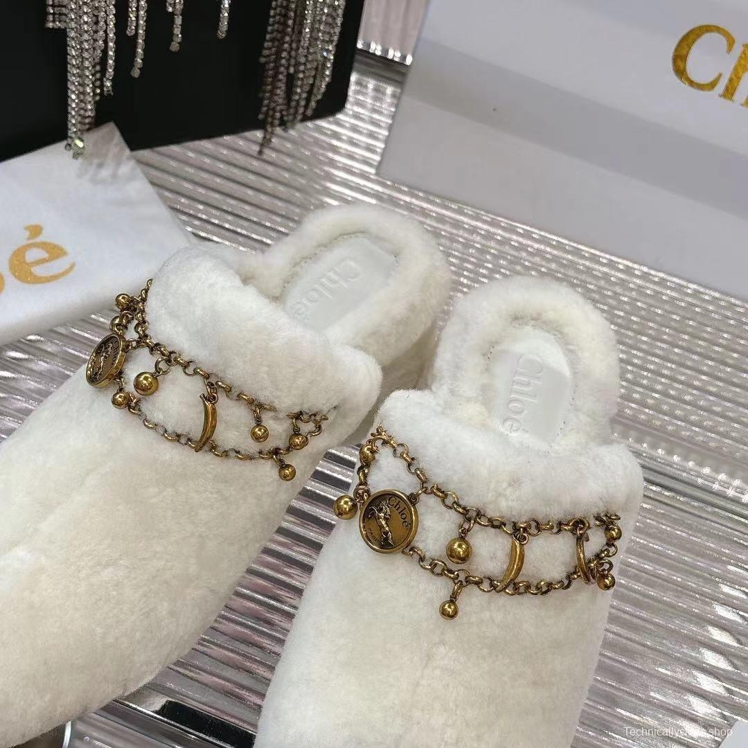 Chloe 2025/SS Real Fur Slippers - LY00320