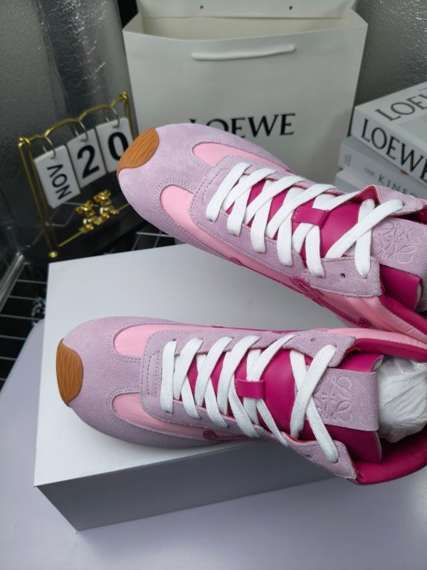 LOEWE High-Top German Training Sneakers Retro Fashion Casual White Shoes - LY00330