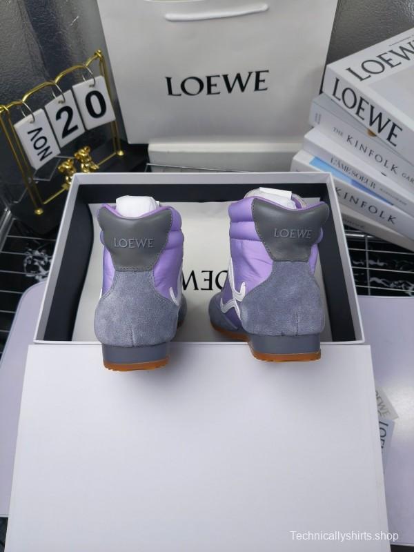 LOEWE High-Top German Training Sneakers Retro Casual White Shoes - LY00330